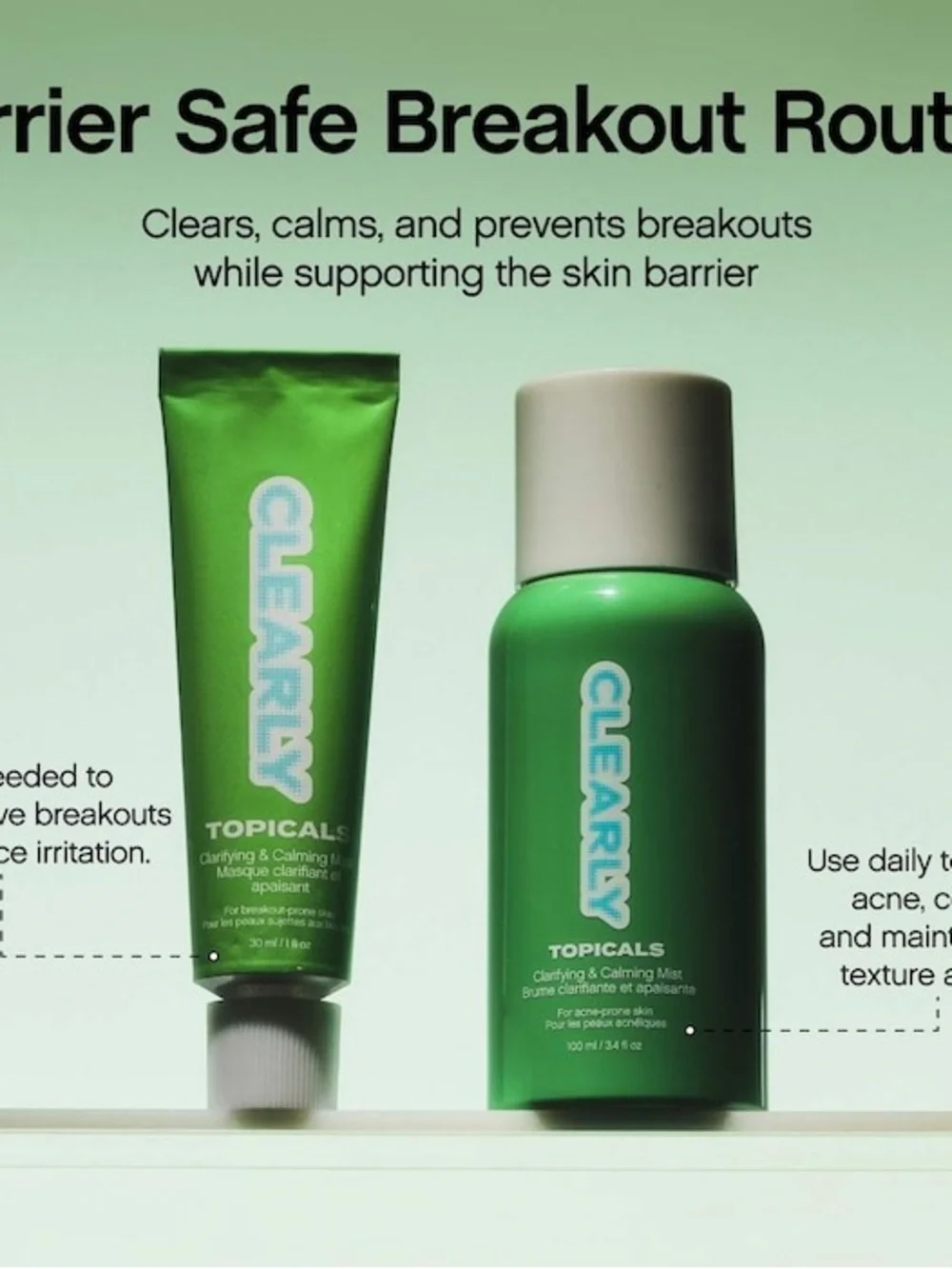 Clearly Topicals Clarifying & Calming Mist - Green